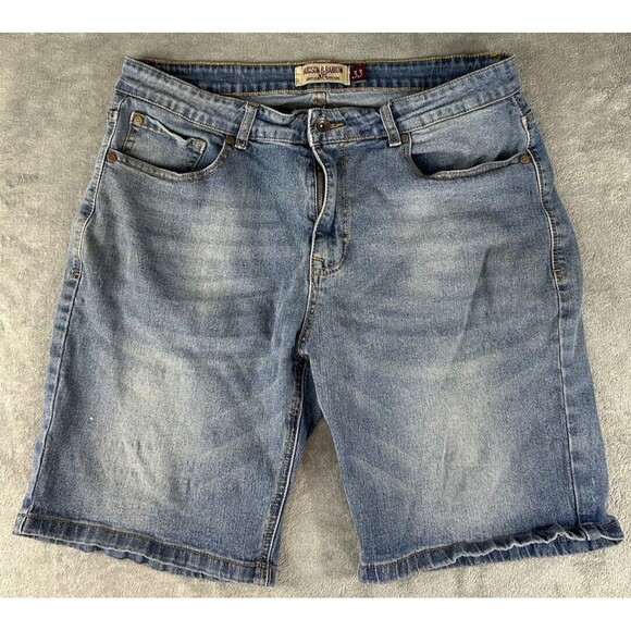 Hudson & Barrow Shorts Hudson Barrow Nyc Mens Size 33 X 9 Jean Shorts Denim Stretch Dad